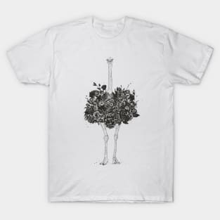 Floral ostrich T-Shirt